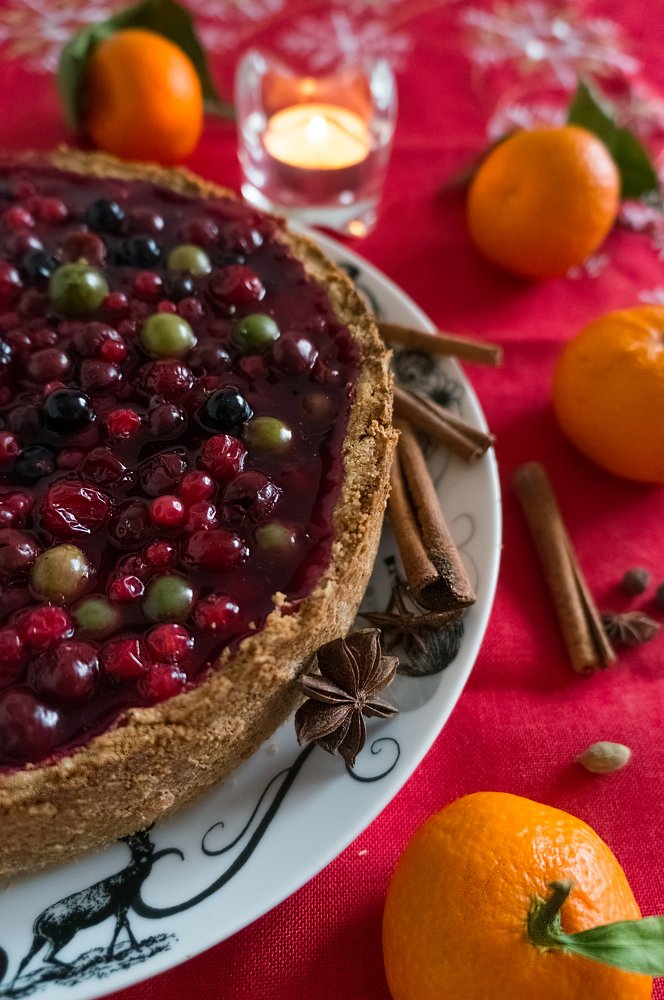 Homemade berry cheesecake