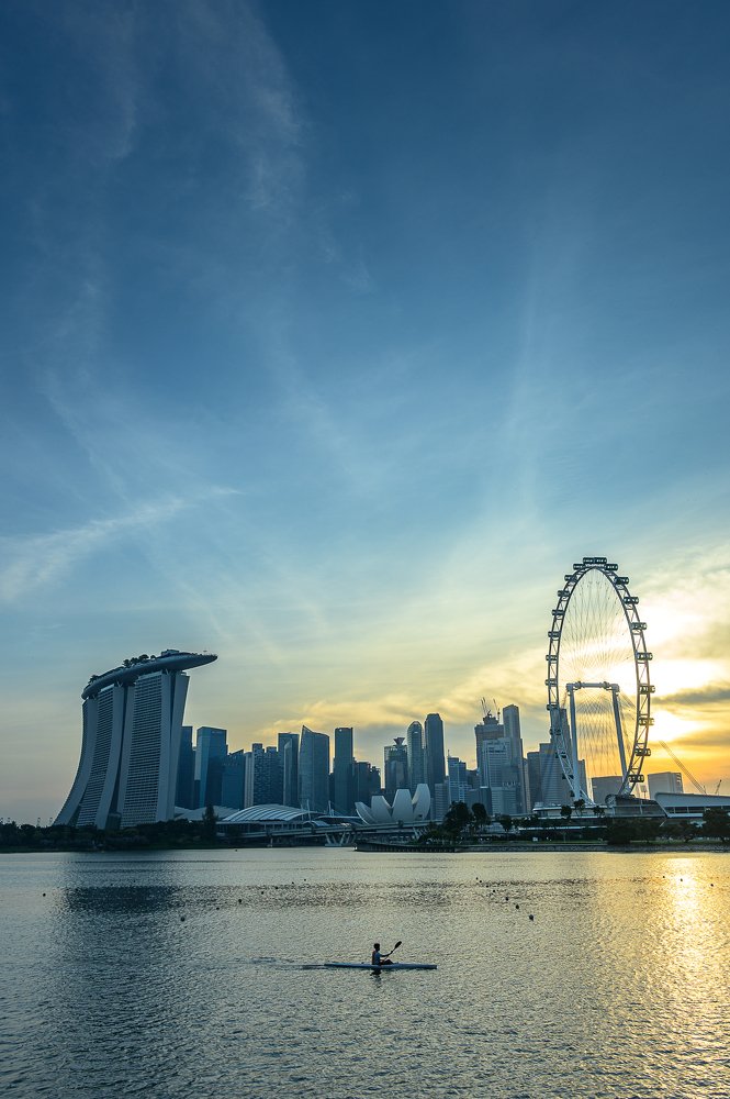 Sunset view of Singapore