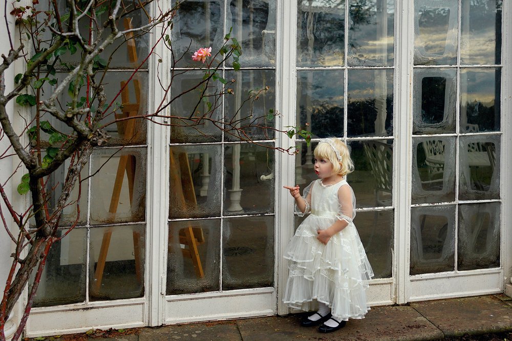 Talking to the autumn rose.