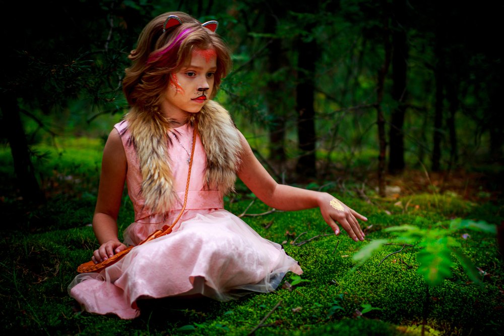 Лисичка в сказочном лесу