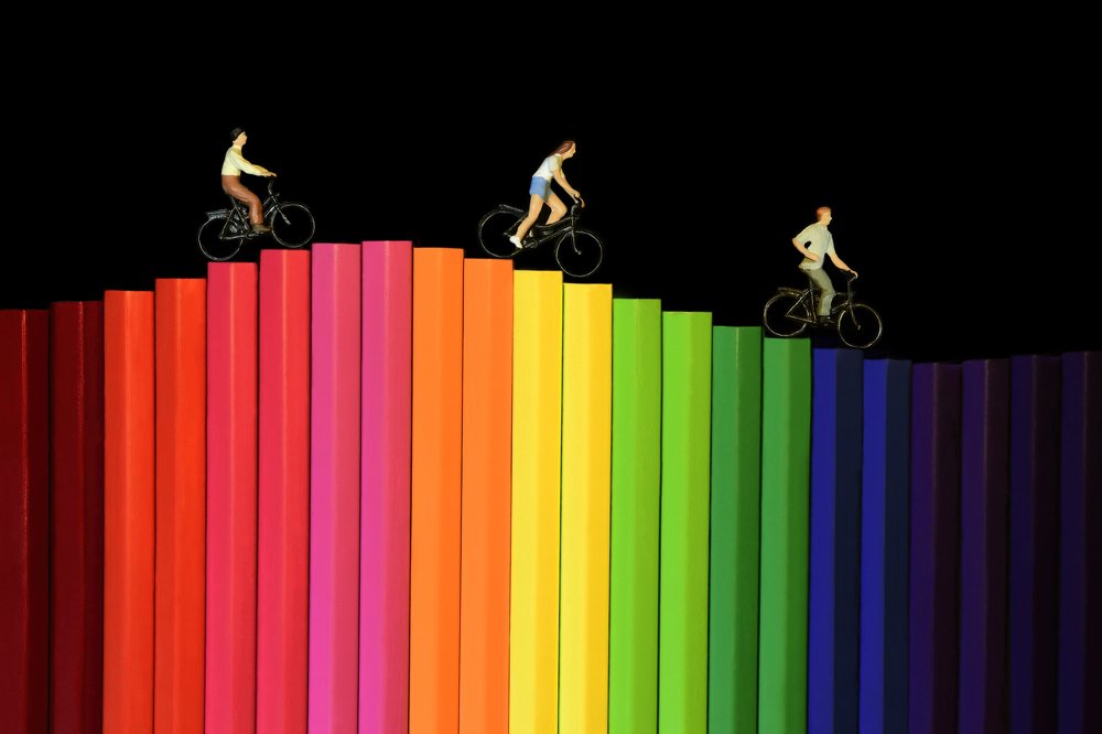 Colorful Pencil Biking