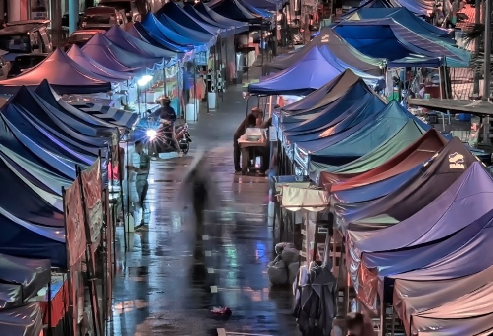 Street life in bright colors