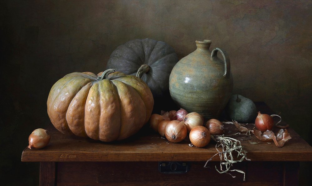 Тыквы и лук