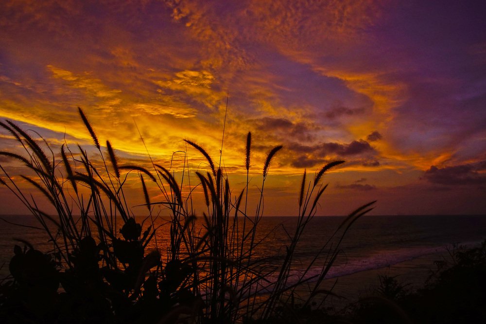 закат в Варкале. Индия. штат Керала