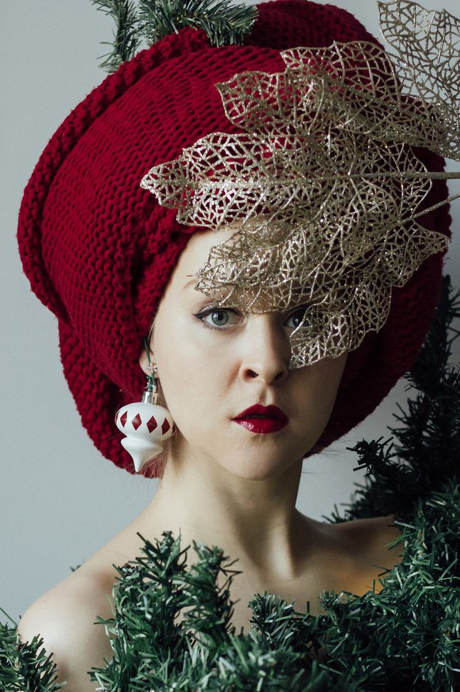 Selfportrait.  Christmas tree