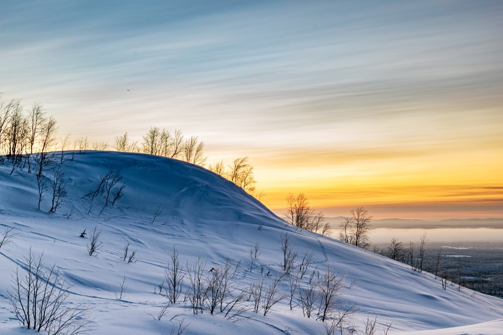 Первый восход и сразу закат, после полярной ночи
