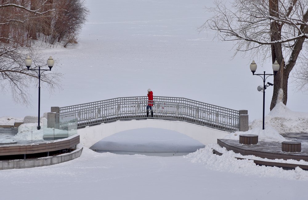 Горбатый мостик в городском парке