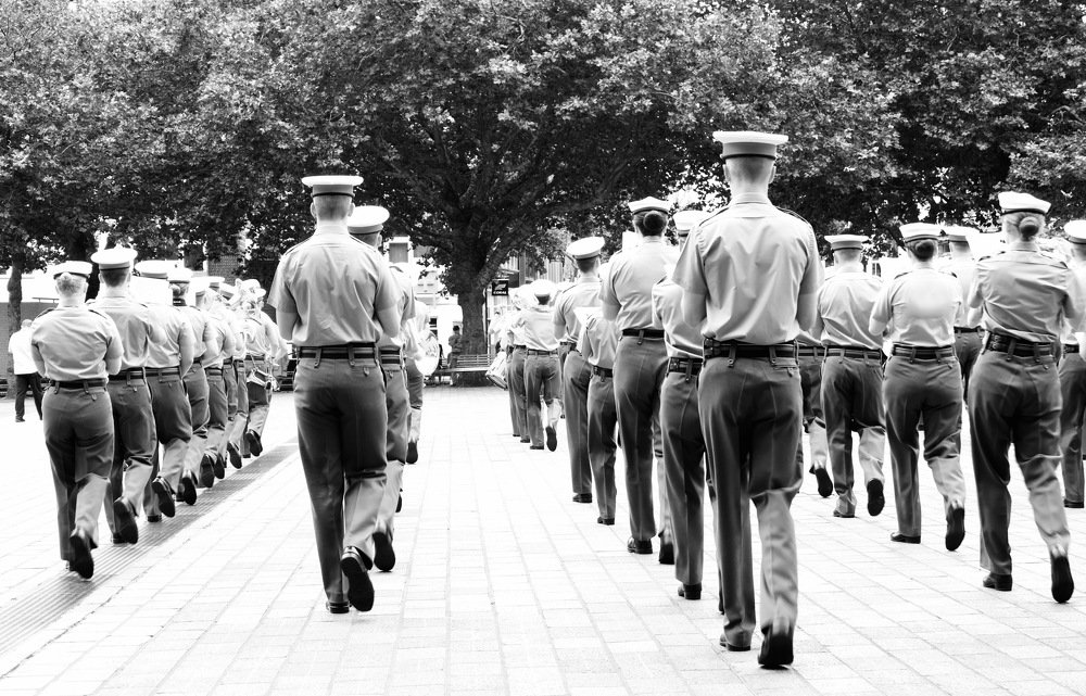 Royal Marines Band Rehearsing