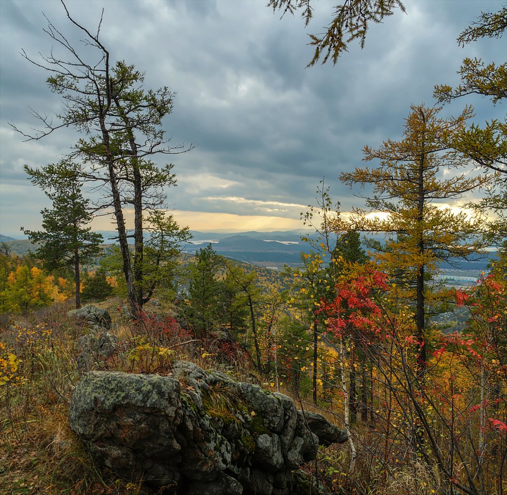 Осенний день в лучах заката.