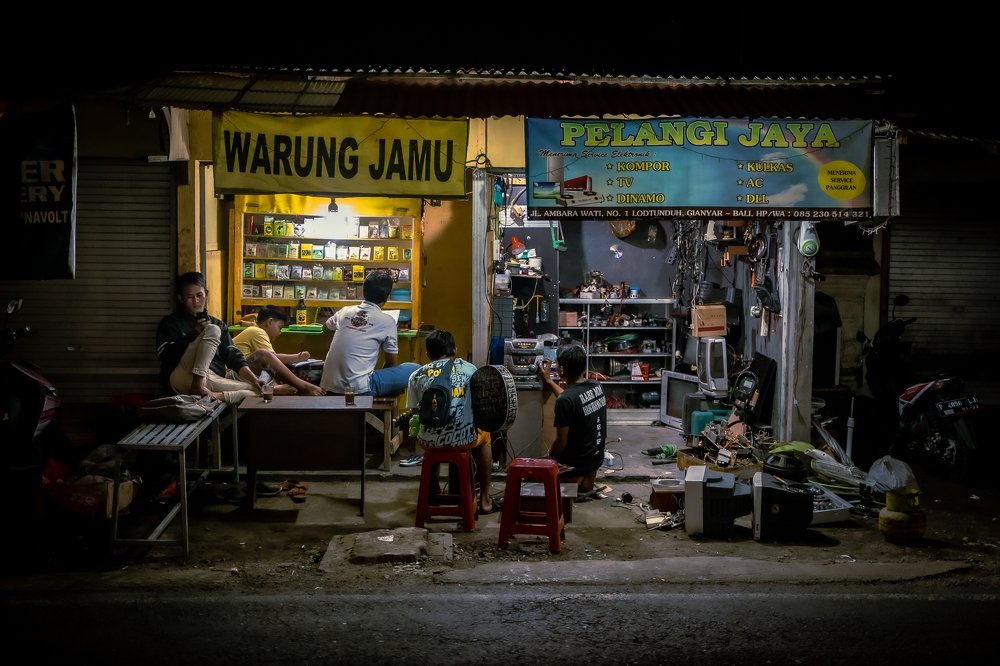 Streets of Indonesia at night