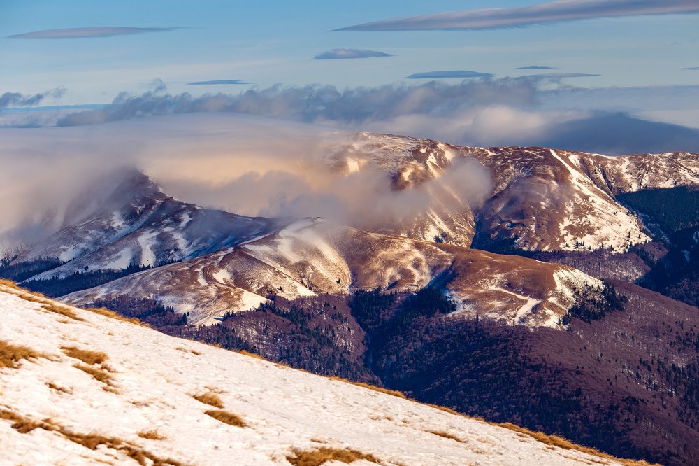 Cloudy Romanian Mountains