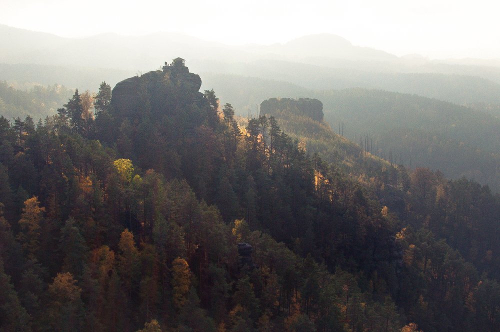 Misty morning in Bohemian Switzerland