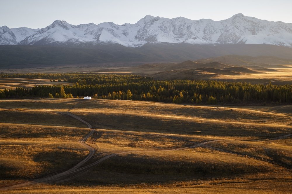 Курайская степь на закате