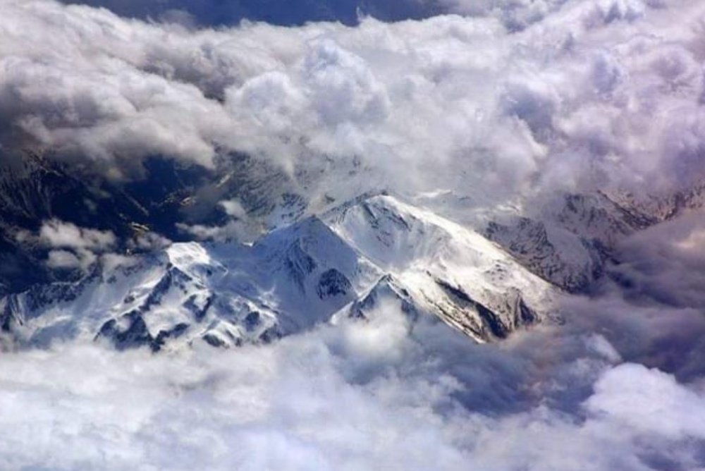 Winter over the clouds