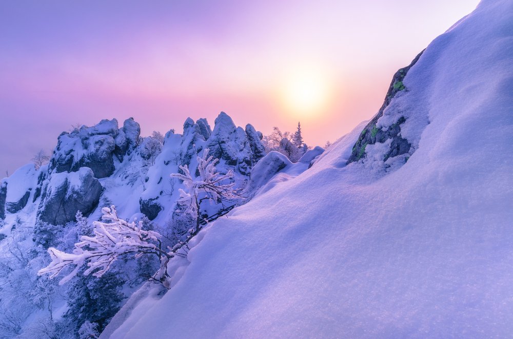 Закатная акварель