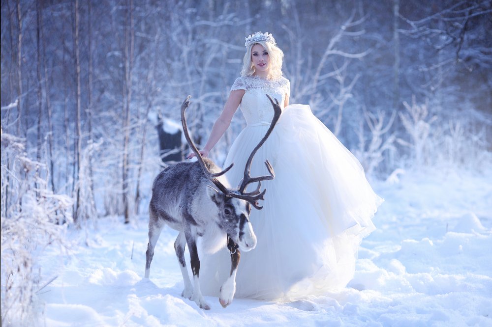 Winter beautiful lady