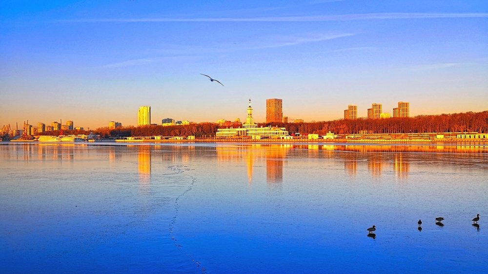 Напротив Речного вокзала...