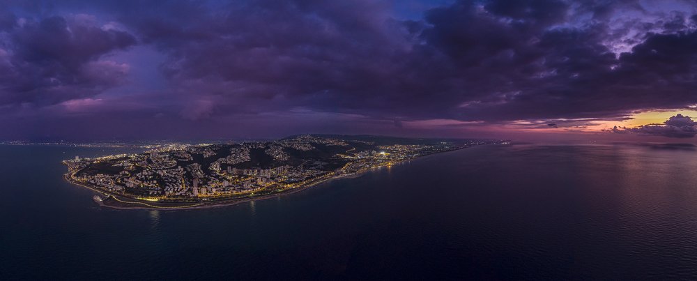Sunset over Haifa, Israel