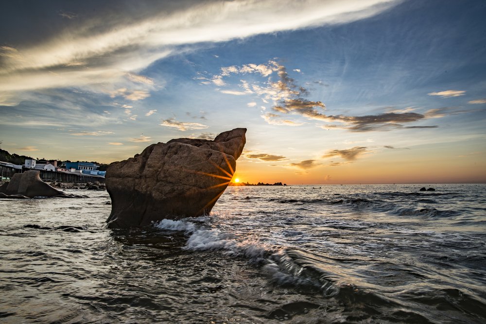 Dawn at sea Co Thach Binh Thuan Viet nam