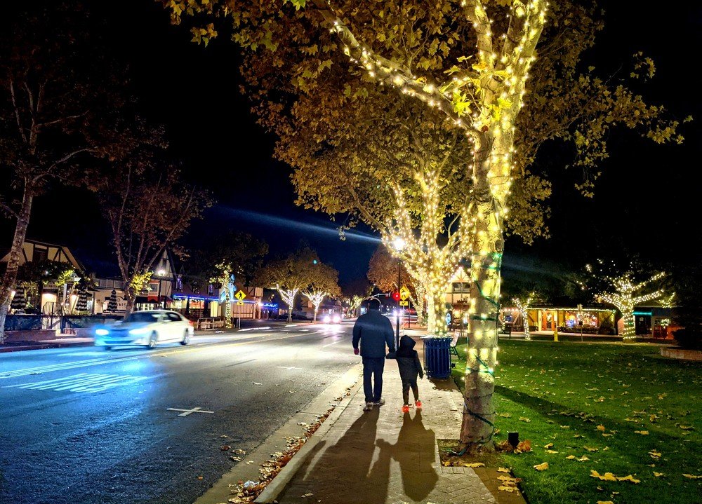 Walking across the street