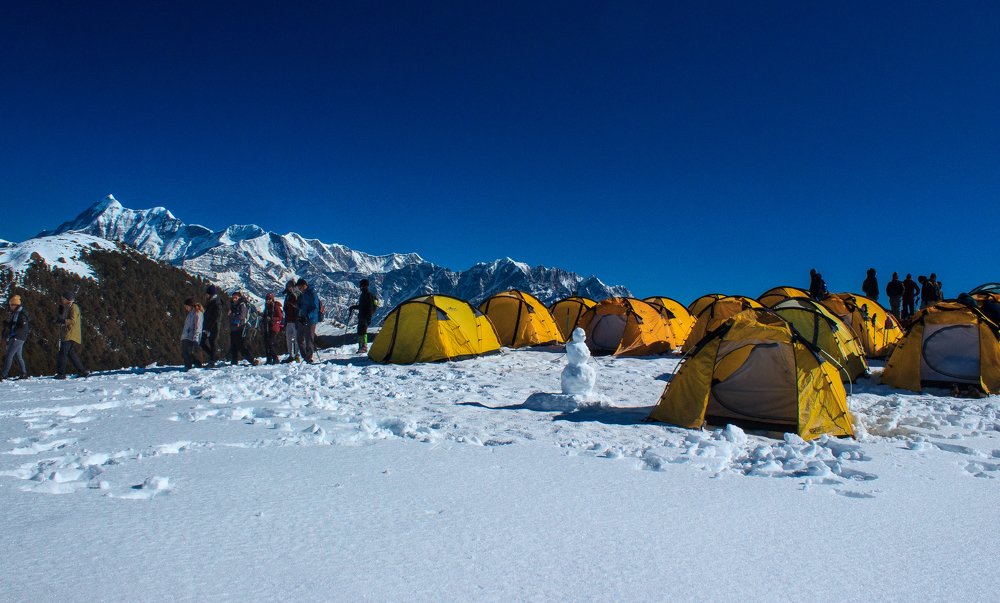 The Tents and The Mt. Trishul...