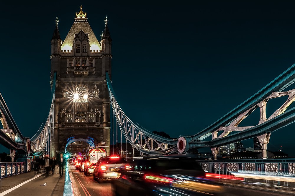 Tower bridge, London. Nightlife