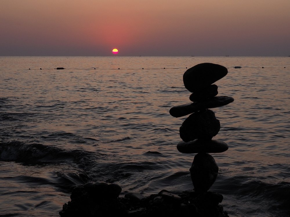 Закат на море