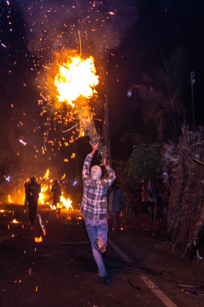 Torch war on the street