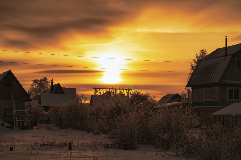 Морозный закат