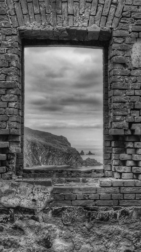 View from broken lighthouse's window