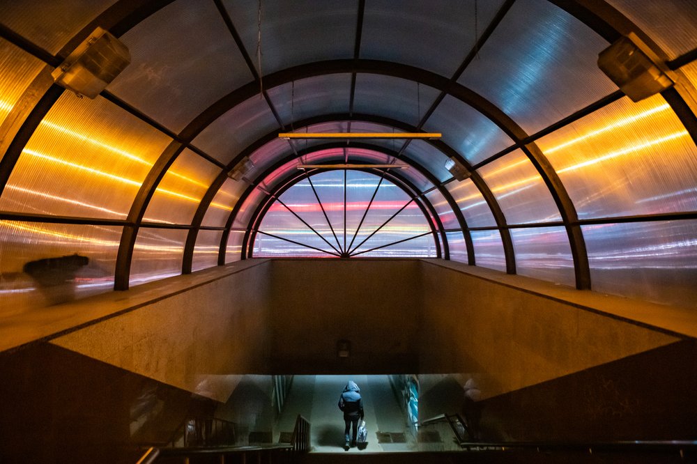 Вечерний пешеход (переход)