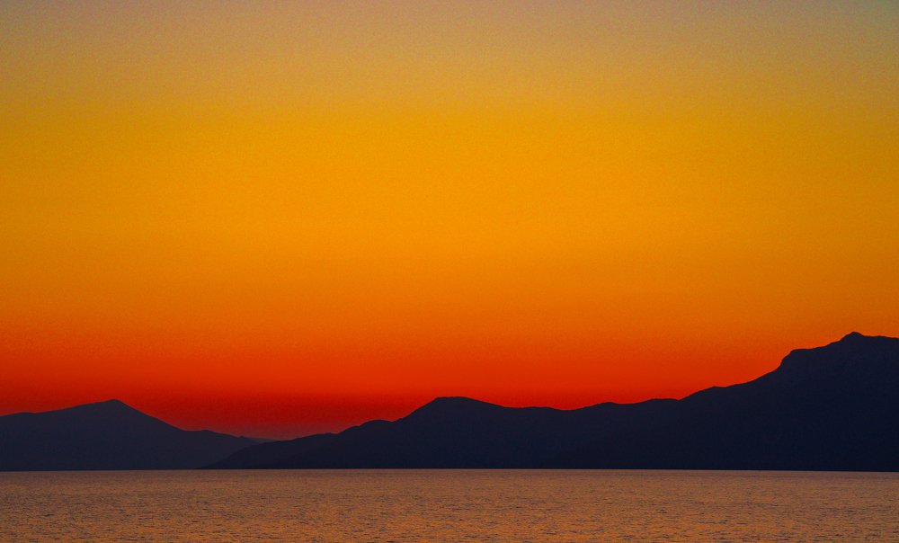 The color of  the greek sunset.