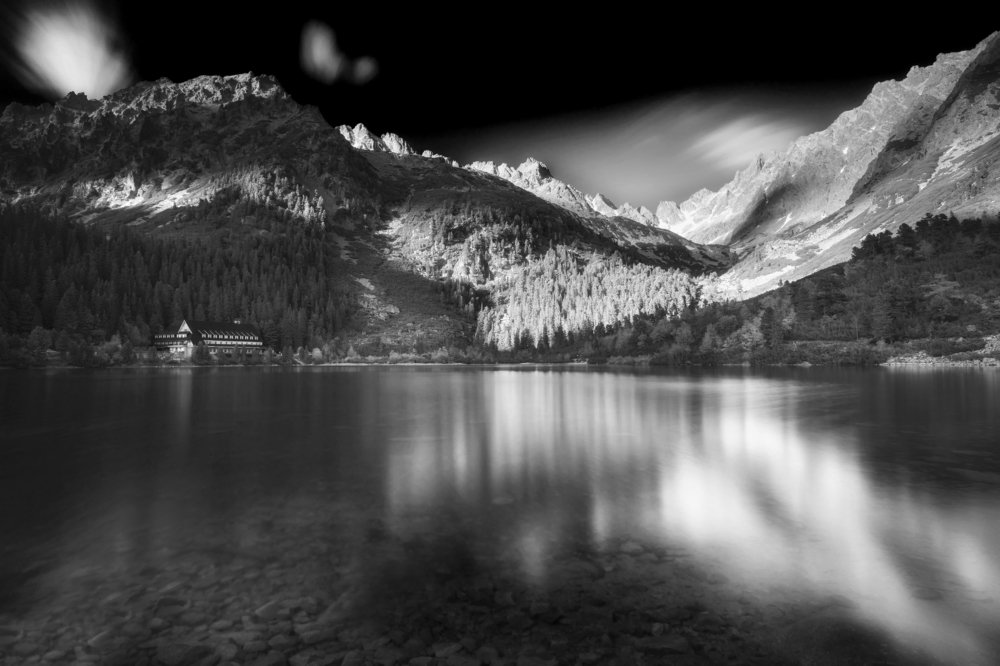 Carpathians Mountain in Black and White