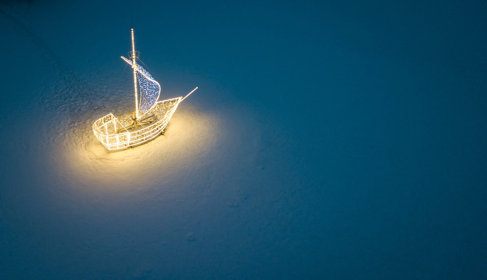 In the deep blue sea