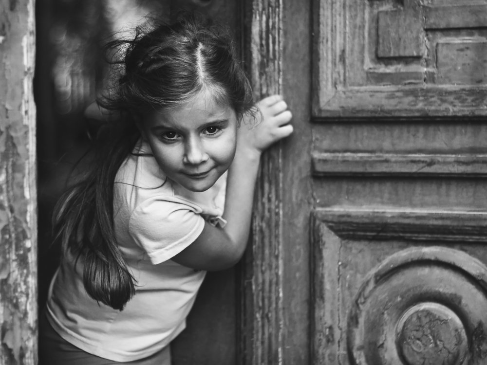 Girl at the door
