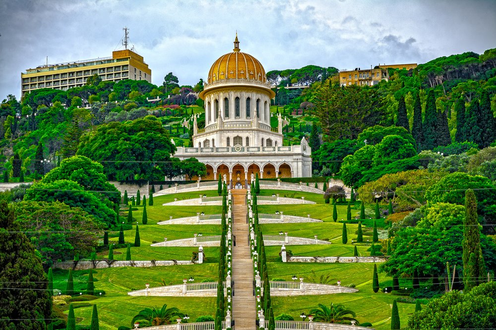 Bahai gardens in Haifa. Israel.
