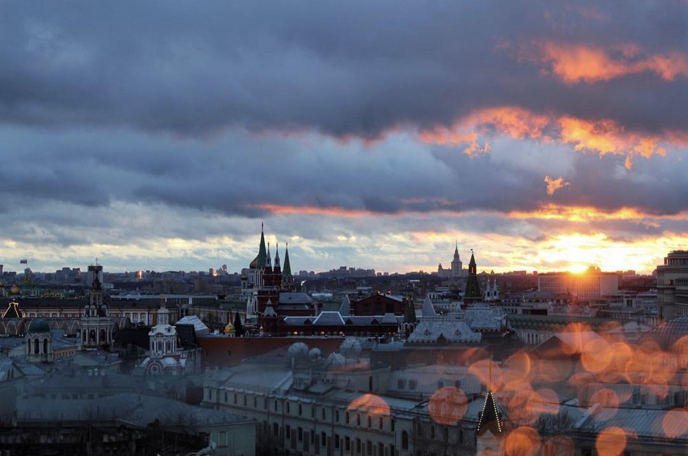 Зимний закат в Москве
