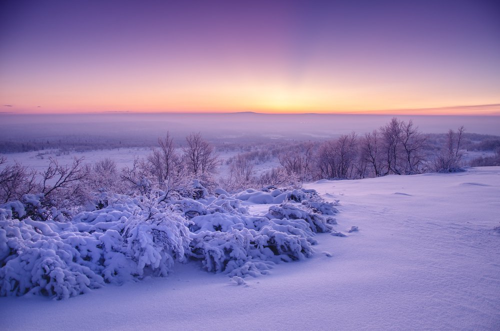 Рассвет в полярную ночь