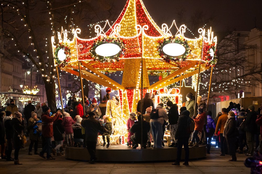 Enjoying the merry-go-round.