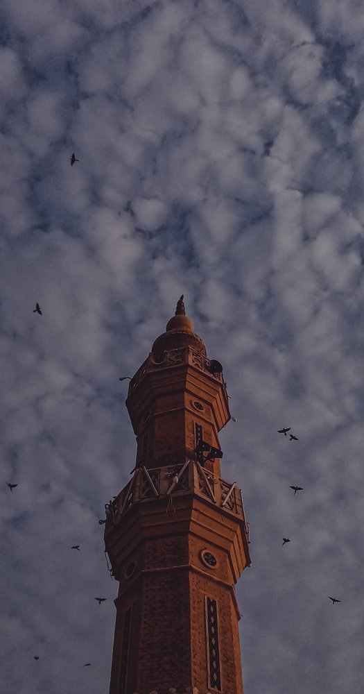 The minaret of a mosque