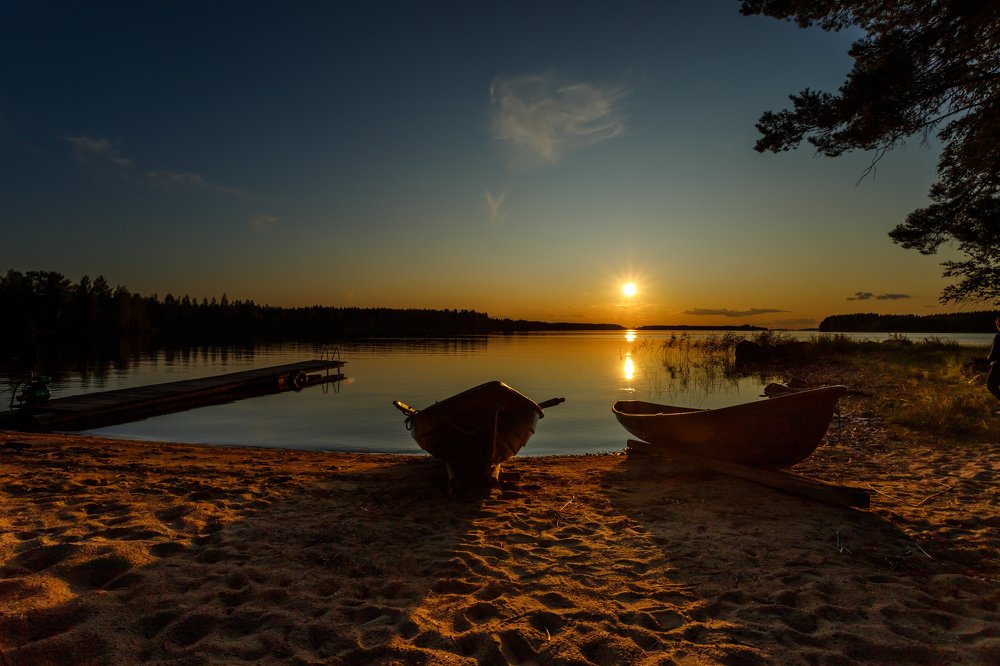 Закат на озере Пурувеси