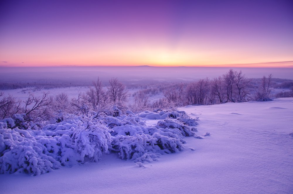 Рассвет в полярную ночь