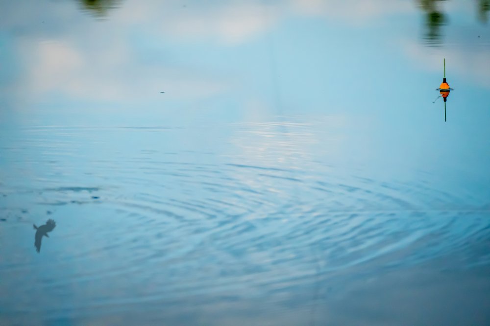Yellow fishing float