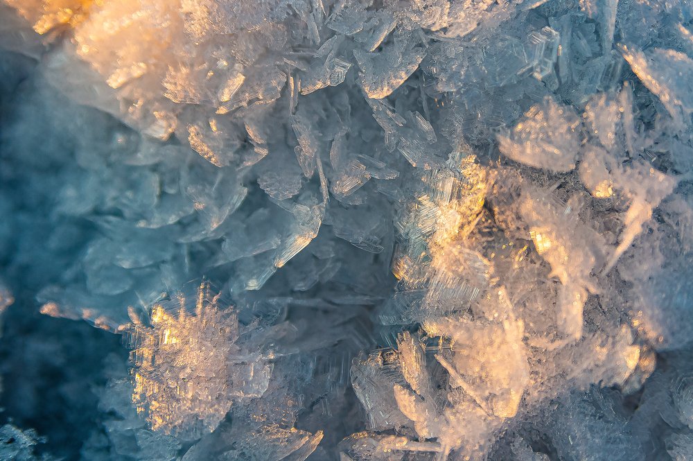 Макро снежинки