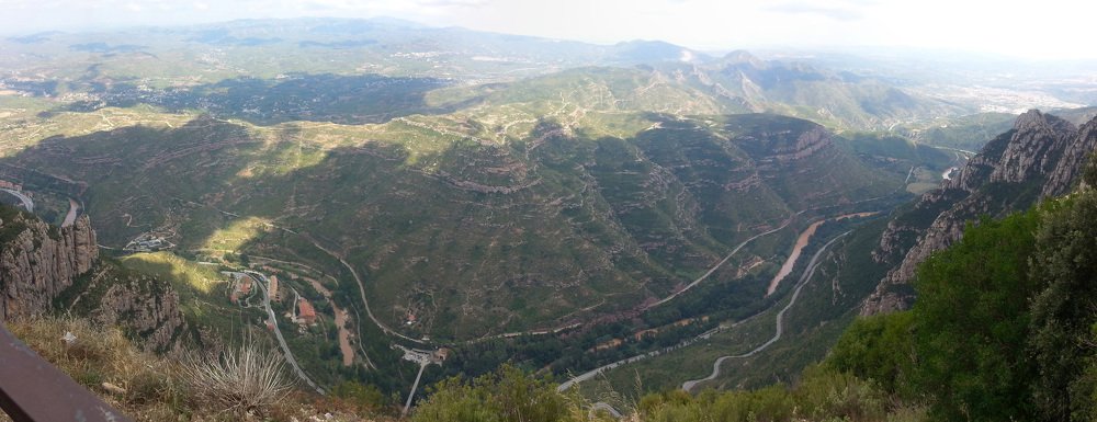 Spectacular view from Montserrat mountain