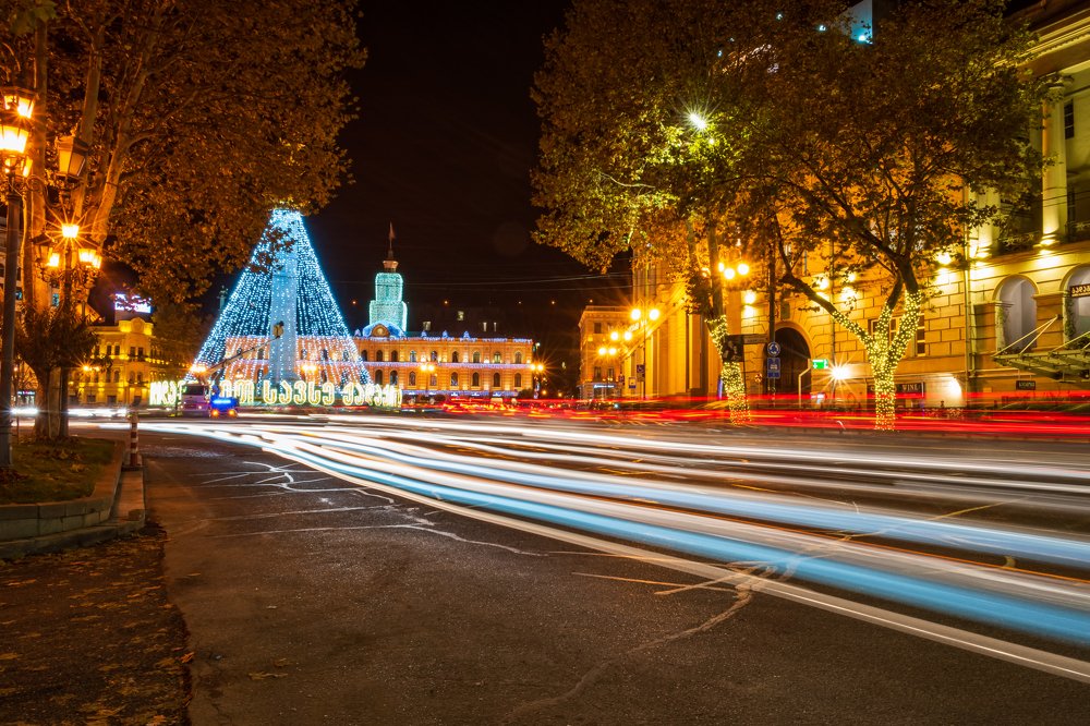 Christmas lights in Tbilisi