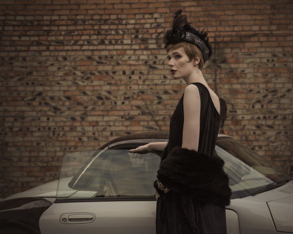 Alexandra and car Toyman