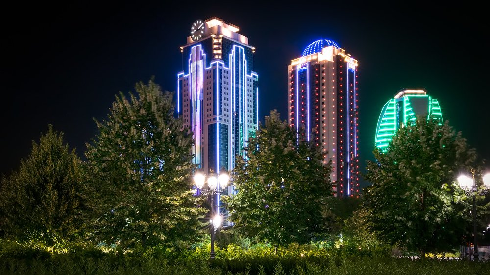 Небоскрёбы комплекса Грозный Сити, Чеченская республика, Россия