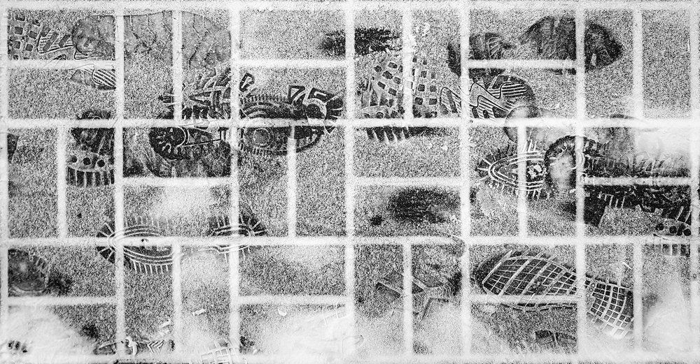 Footprints in the snow