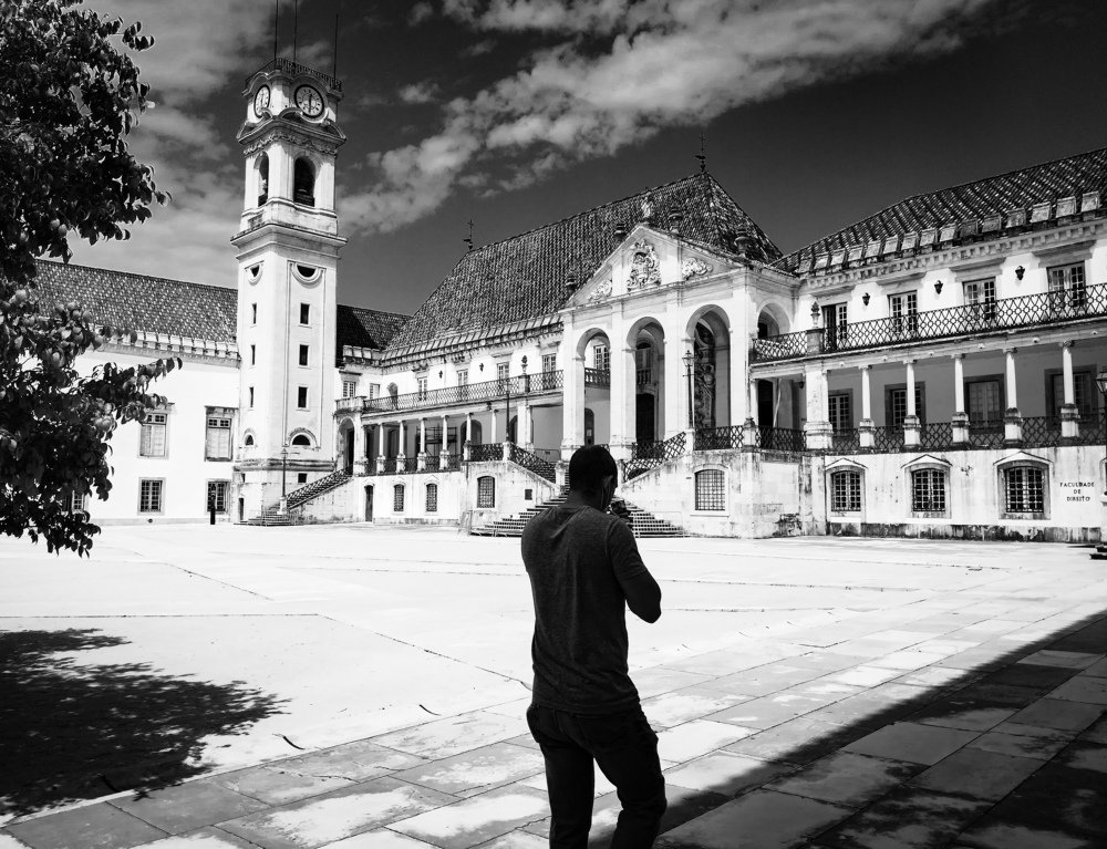 Lighting a cigarette